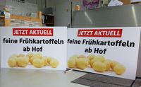 Werbetafel Kartoffelverkauf
